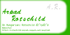 arpad rotschild business card